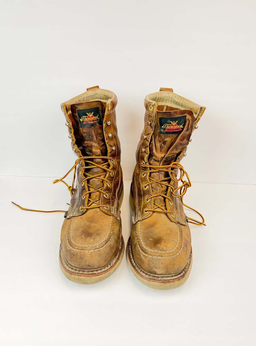 Thorogood Heritage 8" Moc Toe Safety Toe Work Boots Men's Size 11 D Made in USA